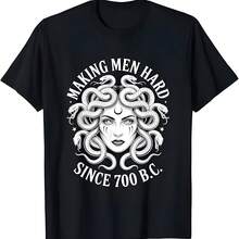 Medusa haciendo a los hombres duros desde 700 a.C. Camiseta de feministas divertidas Medusa - Negro - Ver 1