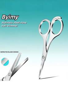 Byimy品牌不锈钢鼻毛修剪器，专业鼻毛及胡须剪，鼻毛修剪器，胡须剪，办公剪刀，理发剪，男女通用鼻毛及眉毛修剪器 - 鬍鬚剪 - 查看 1