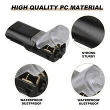 12 Pieces Quick Electrical Splice 22-18 AWG 2 Pin Black - 1 - View 6