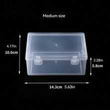 1 Set Minimalist Transparent Plastic Multifunctional Desktop Storage Box - Clear - View 10