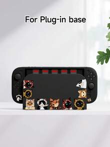 新款 2 (2025) 配件 - 1 个可爱猫耳造型收纳包/保护套，兼容 Switch OLED/Switch NS 扩展电池版，可容纳 10 张游戏卡，便携式旅行收纳包，带充电器/数据线收纳功能，防震抗压 - 多色 - 查看 16