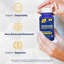 Miriyalyad Dopamine Brain Food Supplement W/L- Promotes Mental Drive, Clarity & Focus - Supports Mental Energy - 60 Capsules - 1PCS - 查看 3