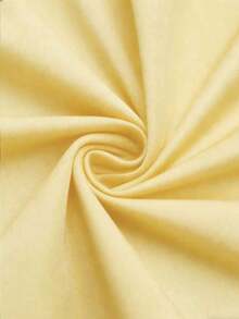 Vestido elegante sin tirantes con estampado floral y ribete de contraste para mujer - amarillo ganso - Ver 4