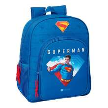 Safta DC Comics | Large Wheeled Backpack Superman Compact Evolution, Removable, Youth School Backpack, Washable, Double Zipper, Front Pocket With Zipper, Side Bottle Holder Pocket - Option 4 - View 2