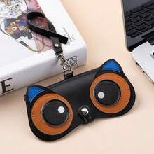1 pieza Estuche portátil para gafas, bolsa de almacenamiento de gafas de dibujos animados lindos, bolsa colgante para niños, estudiantes, protector de gafas de moda - Ver 2