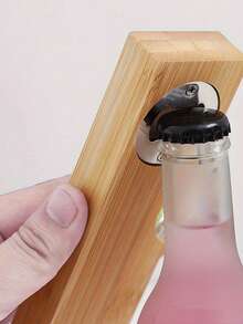 Abridor de botellas de cerveza con mango de madera; Juego de tres piezas de abridores de botellas de bebidas; Ideal para personas mayores o personas con fuerza limitada en las manos; Abre tapas de botellas con facilidad; Utensilio de cocina; Portátil y fácil de usar; Herramienta del hogar - Ver 10
