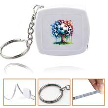 Portable Mini Retractable Tape Measure With Keychain Double Sided Scale Soft Measuring Tapeline Pocket Sized Tape Measure For Sewing Tailor Body Measuring Crafting And Household Use Lightweight And Durable For Daily And Travel Convenience - White - View 14