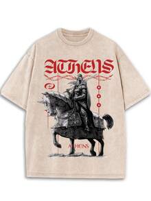 New 2026 Model, 100% Washed Cotton, Urban Casual Style, Suitable For Parties Or Festivals, Soft And Breathable Fabric, Modern Print Design, Unisex, Lightweight And Comfortable To Wear, Vintage Fashion Design. - Black - View 6