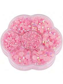 每盒5000顆，2mm、3mm、4mm、5mm、6mm共5種尺寸。花形盒裝平底水晶水鑽，多色水晶寶石，珠寶珠飾，玻璃藝術貼紙。適用於衣服、包包、鞋子、杯子、手機殼、手工藝品和DIY裝飾 - 5000件 - 查看 21