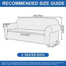YSTYLE 1/2/3/4 Seater Stretch Sofa Cover With Armrests Modern Thick Polyester Stain Resistant Non-Slip Washable Sofa Slipcover For Living Room Office Hotel - Baby Pink - View 9