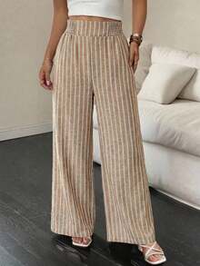 Pantalones anchos y sueltos de estilo casual para primavera, verano y otoño - Caqui - Ver 8