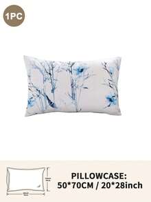 1 pièce/2 pièces/4 pièces Taie d'oreiller imprimée de plantes et de fleurs, respirante, douce et confortable, avec fermeture enveloppe pour la décoration de la chambre, du canapé et du salon. Décoration d'inspiration vintage pour la chambre, le salon. Parure de lit à la mode, sans oreiller, convient pour toutes les saisons. - Multicolore - Voir 10