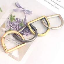 5pcs D-Ring Spring Snap Hooks, Suitable For Belts, Backpacks, Handbags, Wallets, Key Chains - Gun color - View 11