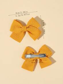10pcs Waffle Texture Bow Hair Accessories, Gentle Style Daily Wear Hair Decor Set - Mixed color - View 4