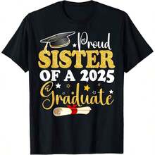 Orgulloso Abuelo de un Graduado de 2026, Camiseta para Familia Graduada de 2026, Ropa Cómoda para el Hogar, Moda Diaria, Ropa para Fiestas, Estilo Unisex, Camiseta de Regalo, Tallas S - XXXXL, Negra - Negro 5 - Ver 7