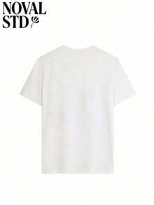 1 Piece Of White Short-Sleeved T-Shirt With Round Neck, Casual Holiday Style, Loose And Multifunctional, With Beatles Strawberry Field Forever Print For Women, Ideal For Everyday Wear. 180g 100% Cotton. - 白色 4 - 查看 3
