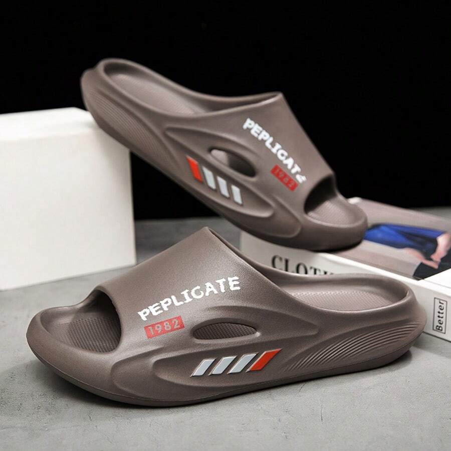 Men's Fashion Slippers, Non-Slip Beach Slippers, Couples Indoor Home Slippers, Casual Comfortable EVA Material Slide Sandals, Gradient Color Design Suitable For Home, Outdoor, Beach And Bathroom Wear, Holiday Gift