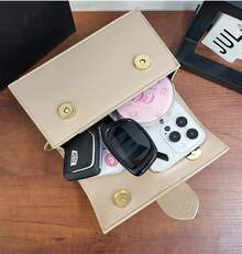 Women's Clutch, Small Handbag With Handles, Evening Bag, Adjustable Shoulder Bag, PU Leather - 白色 - 查看 2