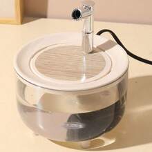 （水泵颜色随机发货）1pc USB 电源线 1000ml 迷你喷泉猫/狗爱好者礼物和狗/猫妈妈爱饮水机带自动循环过滤 - 白色 - 查看 9