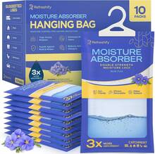 Moisture Absorbers And Humidity Absorber Bags For Closet - 10 Pack High-Efficiency Moisture Absorber And Humidity Packs For Home, Moisture Bags And Dehumidifier Bags For Car Blue Flax, 10 Pack - ColorA - View 1