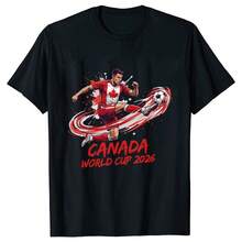 Camiseta del equipo de Portugal para la Copa Mundial 2026, estilo C. Ronaldo, manga corta, para hombre, de algodón puro, camiseta conmemorativa para fanáticos de verano. - Negro - Ver 7