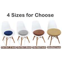 Sigmat Cojín de asiento de espuma viscoelástica antideslizante suave redondo cojín para silla 6 pulgadas - Azul marino - Ver 6