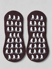 1 Pair Non-Slip Absorbent Wear-Resistant Simple Indoor Socks, Suitable For Home, Play, Yoga - Multicolor - View 16