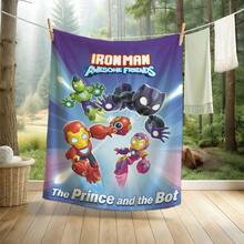 1pcs S Pidey And His Amazing Friends Fleece Blanket Versatile Multi-Purpose Soft Cozy Spider-Man Throw Blanket For Sofa Bed Living Room Couch Travel Camping Office Nap Car Decorative Warm Cartoon Plush Blanket Marvel Fans Gift - Nhiều màu - Xem 2
