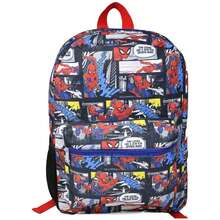 Marvel Bioworld Spiderman Comics 16" Kids Backpack Colorful Cartoon School Bag With Front Pocket & Side Mesh, - 彩色 - 查看 1