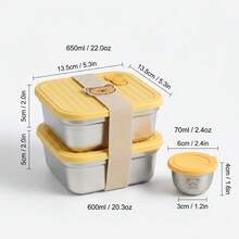 Multifunctional Portable 304 Stainless Steel Lunch Box, Fruit Salad Food Storage Container, Leak Proof Bento Box, Stackable Bento Lunch Box,Dishwasher Allowable, Suitable For Student And Adult Use In School, Office, Picnic,Travel, Back To School - Multicolor - View 28