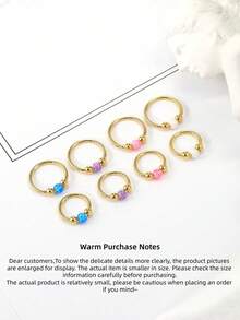 Khuyên mũi đá Opal 18g, khuyên mũi thép không gỉ 316L 8mm/10mm dành cho nữ, có thể dùng làm khuyên mũi, khuyên vách ngăn mũi và khuyên sụn tai. Khuyên mũi đá Opal, khuyên vách ngăn mũi bằng thép không gỉ 316L ít gây dị ứng màu bạc dành cho nữ, khuyên sụn tai có khớp nối 18g. - Như thể hiện trong hình ảnh - Xem 4