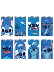 Bộ 6 cuốn sổ tay lò xo Disney Stitch, sổ ghi nhớ mini hình hoạt hình dễ thương, sổ ghi nhớ cầm tay cho học sinh, sổ lập kế hoạch chất lượng cao. - Xôn xao - Xem 6