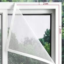 Mosquitero blanco de ventana YOKIO para verano, cortina de malla invisible, pantalla reforzada a prueba de insectos, pantalla de insectos para ventana, material de gasa, múltiples tamaños disponibles, utiliza cinta adhesiva de 2cm - Ventanas mosquiteras - Ver 2