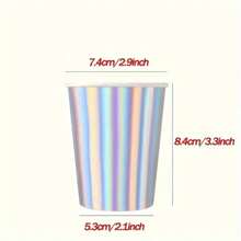 50/25pcs 9oz Disposable Cups, Thick For Hot/Cold Drinks, Tea, Coffee, Milk, Juice, Ideal For Birthday, Wedding, Anniversary Party, Camping, Kitchen, Christmas, Thanksgiving, Halloween Decoration - Gold, Silver and Rose Gold - View 4