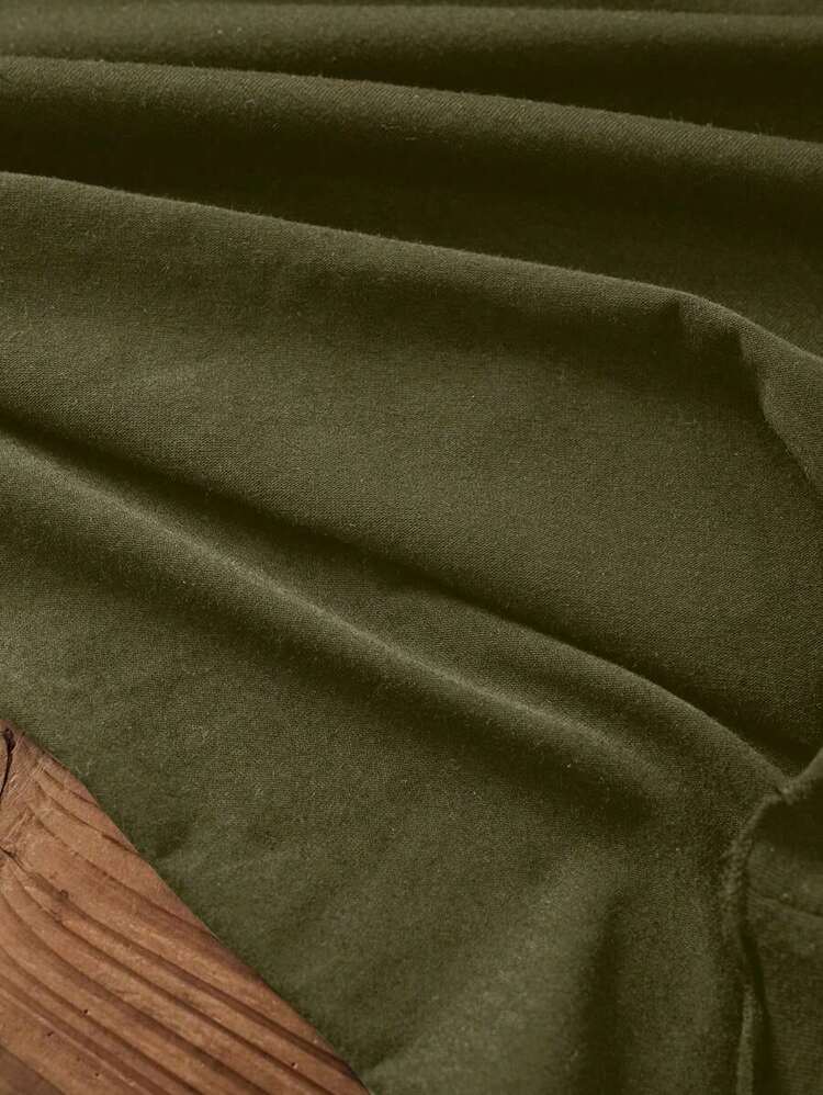 Camiseta de tirantes casual con estampado de flor de loto, apropiada para el verano - Verde militar - Añade 4