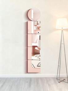 5pcs/Set & 4pcs/Set 45cm*45cm Mirror Wall Stickers, 40cm*40cm Or 20cm*20cm Or 30cm*30cm Acrylic Soft Mirror, Shatterproof Full Length Mirror For Home, Bedroom - Silver - View 1