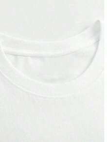 LooseWo's Short-Sleeved, Pure Cotton T-Shirt Features A Modern Graphic Print, A Round Neck, And Short Sleeves. Soft And Versatile, It's Perfect For Everyday Wear And A Must-Have For Fashionable Women. New Women's Summer T-Shirt, Casual And Comfortable Round Neck Top, Best Seller - 白色 - 查看 3