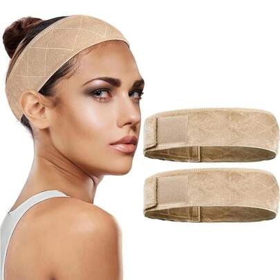 Velvet Wig Grips Headband Adjustable Grip Headbands For Lace Frontal Wigs Non-Slip Soft Velvet Wig Grips Headband To Hold Wig