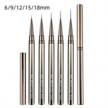 6/9/12/15/18mm Multi-Size Nail Art Liner Pen Set, 5pcs/Set Metal Texture Pen Handles With Dedicated Pen Caps To Protect The Tip. Fine Pen Strokes And Smooth Lines, Suitable For DIY Nail Art Painting, Floral Outlining, Line And Stripe Art Creation. Professional Nail Art Supplies For Nail Art Enthusiasts, Beginners And Nail Salons. - Multicolor - View 5