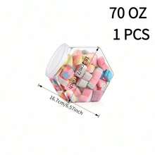 1/3/5pcs Hexagon Candy Jars With Lids - Transparent Plastic Storage Container, Suitable For Snacks, Cookies, Dog Food And Coffee Packs - Perfect Choice For Kitchen Organization,School Supplies - one-size - View 11