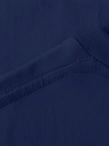 Men's Short-Sleeved T-Shirt, 100% Cotton, Fashion Brand, Casual Summer Style, One Size Fits Most, Relaxed Fit, Versatile Garment Suitable For All Seasons. Can Be Worn As A Base Layer In Spring And Autumn Or On Its Own In Summer. Unisex Style, Perfect For Friends. Fashion Brand T-Shirt, 100% Cotton And Heavyweight. - 藏青色 - 查看 4
