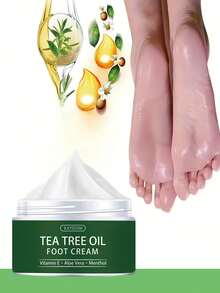 茶树油足霜，蕴含维生素E、芦荟和薄荷醇，滋养双足 - 彩色 - 查看 3