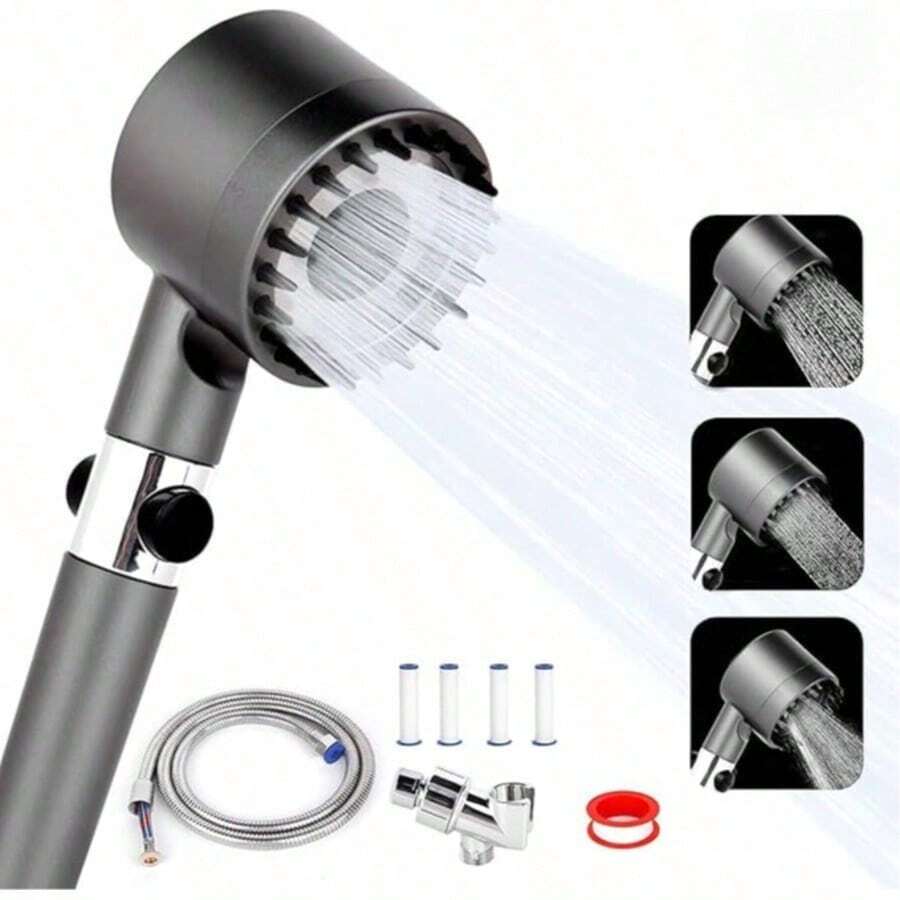 High Pressure Filtered Shower Head With Handheld - Multiple Spray Modes, ON/OFF Switch, Power Wash For Hard Water & Pet Bath - 1 cái - Xem 1
