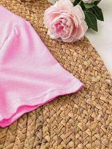 Simple And Fashionable Women's T-Shirt, Suitable For Summer. - 粉色 - 查看 3