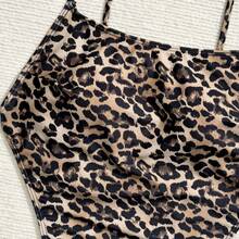 Traje de Baño de Una Pieza con Estampado de Leopardo y Lazos, Sexy, para Mujer, Novedad 2026 - estampado de leopardo - Ver 5