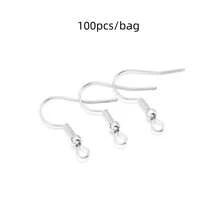 100/200pcs/Pack Iron Earring Hooks, Spring Earring Hooks With Beads, Minimalist Earring Findings, DIY Jewelry Making Earring Components - Ear Hooks - View 16