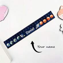 1 pieza Regla de madera personalizable con grabado de nombre, herramienta de medición con diseño lindo, regla personalizada para volver a la escuela, varios diseños con opción de nombre, regla de madera duradera y multifuncional, regalo ideal para el nuevo período escolar - A - Ver 15