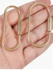 1pc Gold Screw Lock Keychain, Minimalist Style Gold Key Chain Clip, Unisex Carabiner Key Ring For Backpack, Car, School, Gothic Y2K - Multicolor - View 5