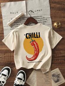 Short-Sleeved T-Shirt With A Round Neck And Slogan Print, Casual Summer Style For Women, Fashionable Clothing For Everyday Wear And Vacations, Unisex Urban Vintage Style T-Shirt, Short-Sleeved Cotton Blouse With A Round Neck For Women. Blouses. Casual Blouses For Ladies. - 杏色 - 查看 4