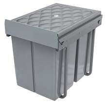 Built-In Kitchen Pull-Out Waste Bin, Built-In Under-Cabinet Waste Bin, Waste Separation System, Grey(2 X 10L & 1 X 20L) - 2x10L + 1x20L - View 10